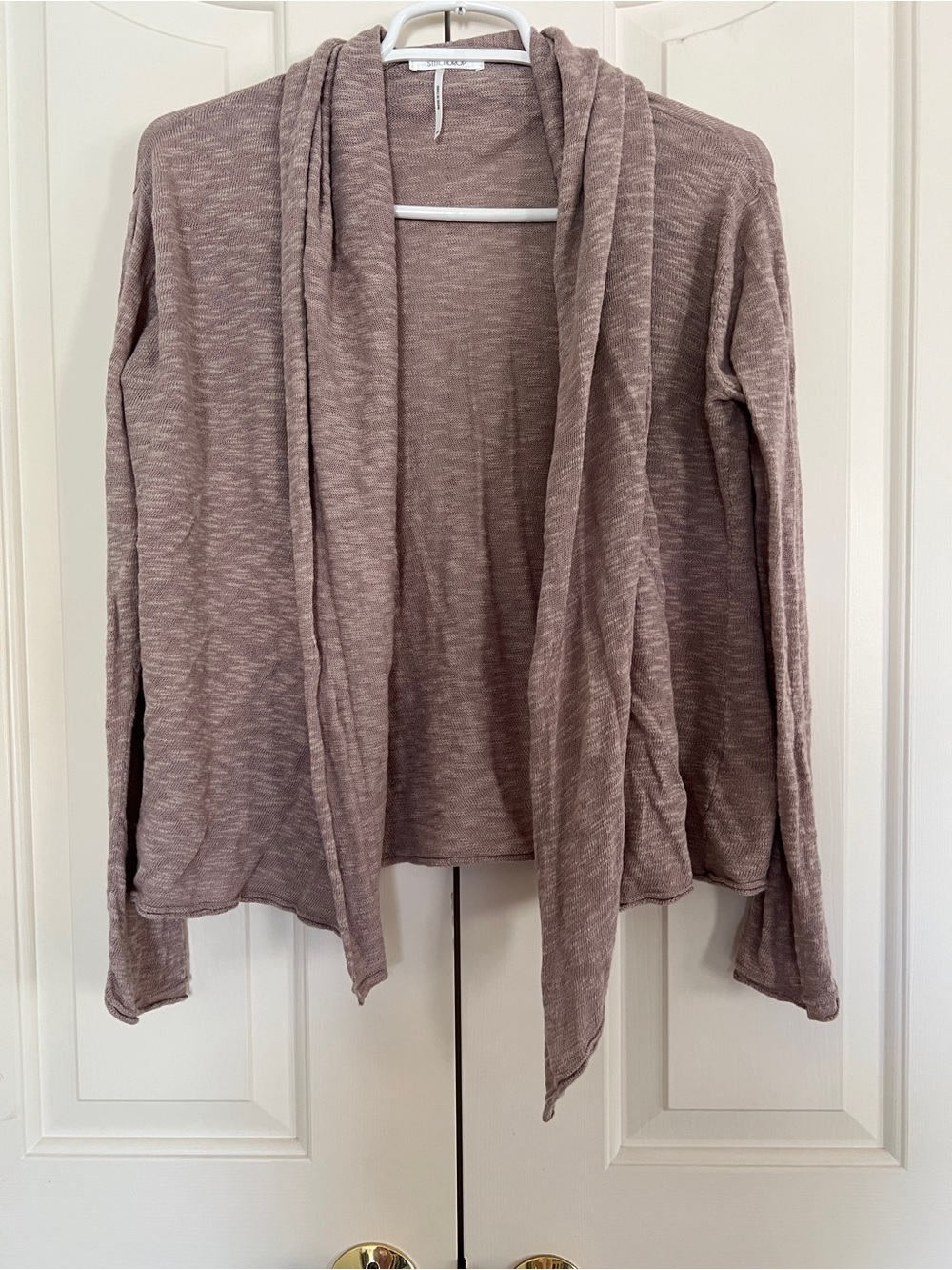 Stitchdrop Lightweight Open-Front Women’s Lightweight Cardigan- Taupe